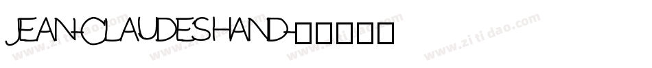Jean-Claude's hand字体转换